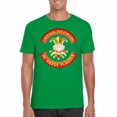 Carnavalsvereniging de harde plasser limburg heren t-shirt groen