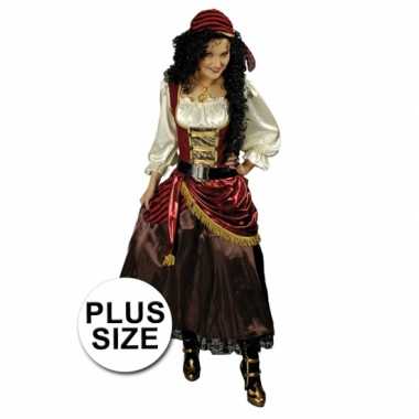 Grote maat carnavalskleding piratenjurk