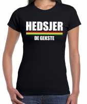 Carnaval hedsjer de gekste t shirt zwart voor dames