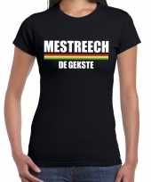Carnaval mestreech de gekste t shirt zwart voor dames