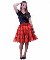 Carnaval petticoat rood met 5 lagen