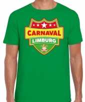 Carnaval verkleed t-shirt limburg groen voor heren
