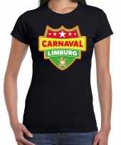 Carnaval verkleed t shirt limburg zwart voor dames