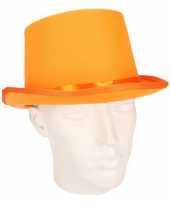 Carnavals luxe hoge hoed oranje