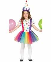 Carnavalskleding clownsjurk voor kinderen