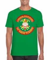 Carnavalsvereniging de harde plasser limburg heren t shirt groen