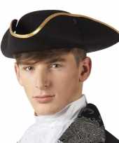 Driesteek carnavalshoed zwart