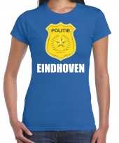 Politie embleem eindhoven carnaval verkleed t shirt blauw voor dames